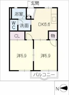 グリーンヒルズ【1階】の間取り