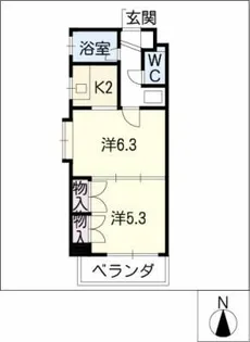 シャルム法羊【1階】の間取り