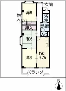 ソジュール【4階】の間取り