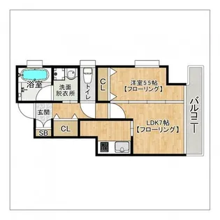 天神リベラ【5階】の間取り