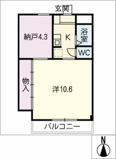 アビニヨン今伊勢【5階】の間取り