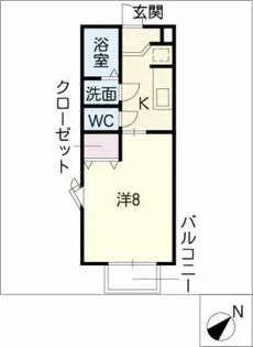 メゾン・ラ・ポール神村【1階】の間取り