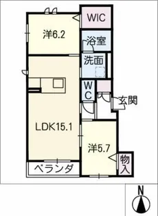 La vie 山花【3階】の間取り