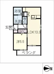 LA PACE 川名【2階】の間取り