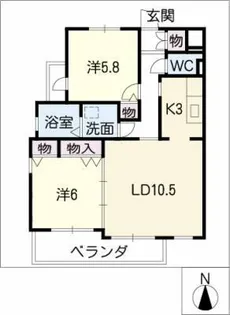 Flourish Hills【1階】の間取り