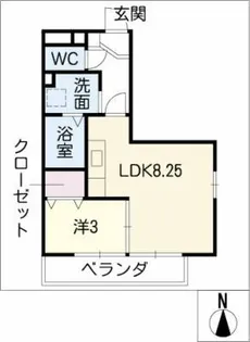 ボヌール【2階】の間取り