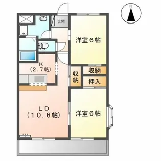 グランディール羽根【3階】の間取り