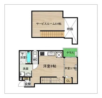 DreamStage博多南Garbo【201号室】の間取り