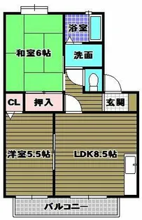 ビューテラスさやま【2階】の間取り