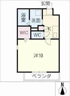 アビテ黒川【1階】の間取り
