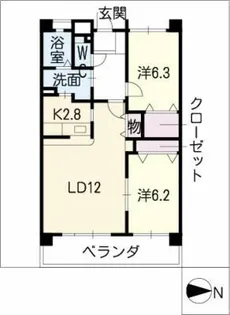 プレサージュ桶狭間【1階】の間取り