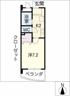 プチプルハイム元八事【1階】の間取り