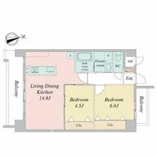 BERG大須【0205号室】の間取り