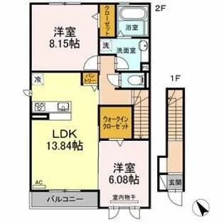 クレストヒルズ D【2階】の間取り
