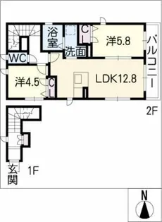 レフィアント城山【2階】の間取り