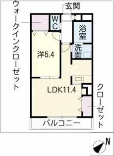 クオーレ【1階】の間取り