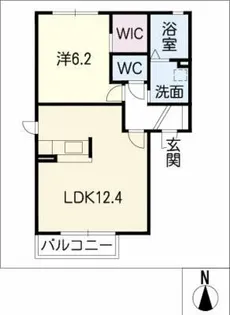 コンフォールカーサA【1階】の間取り