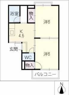 フォーブル末広A・B【2階】の間取り