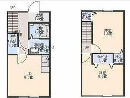 メゾウッド岡田【C号室】の間取り