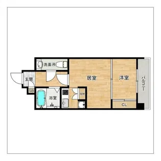 エステートモアシャトー薬院【15階】の間取り