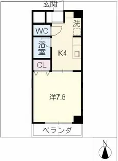 レジデンス川名山【3階】の間取り