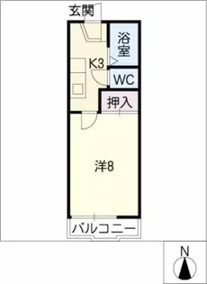 ラポール白山【1階】の間取り
