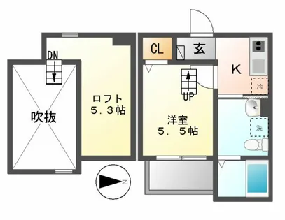 Ciel Bleu 志賀本通【1階】の間取り