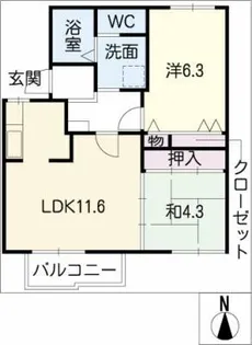 タウニィ117【2階】の間取り