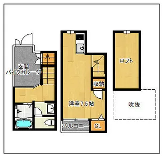 クワトロ・ヴィラ天神南【3号室】の間取り