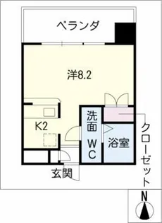 リエス伏見【8階】の間取り