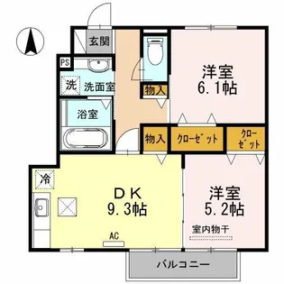 エクレール新栄Ⅲ【101号室】の間取り