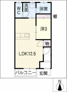 アネックス豊Ⅲ【1階】の間取り