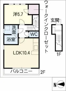 ヴァンヴェール【2階】の間取り