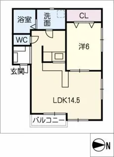 宮前マンション【2階】の間取り