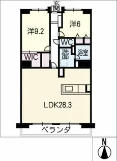 キャッスルハイツ武豊桜ヶ丘第2702号【7階】の間取り