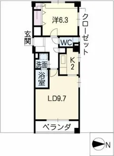 オークハウス千種【3階】の間取り