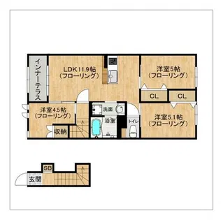 Lino’a青葉【2階】の間取り