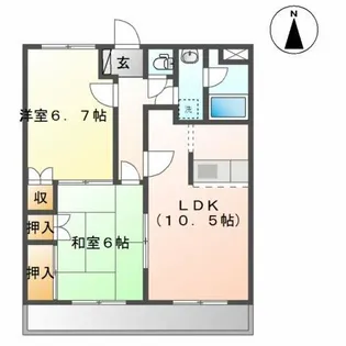 メゾンラパレット【2階】の間取り