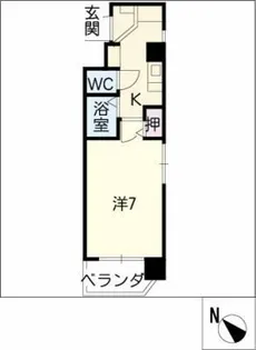 グランベール安田通【6階】の間取り