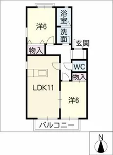 MastTown平和が丘【2階】の間取り