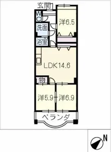 Bari Hills【4階】の間取り