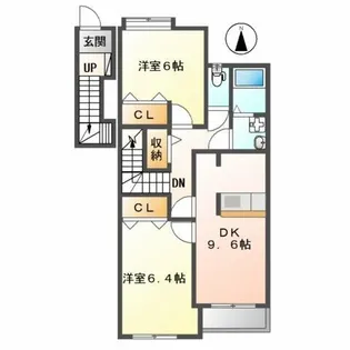 ハッピーライフ共和【2階】の間取り