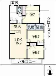 Mメゾン【2階】の間取り