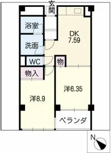 フォンテーヌ ナウ【5階】の間取り