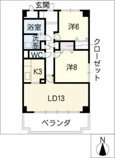 ルミナス山手【1階】の間取り
