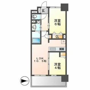 プレサンス グラン 栄 THE TOWER【6階】の間取り