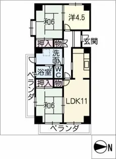第2竹屋ビルマンション【3階】の間取り
