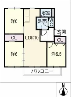 プレジオ・ツイン【1階】の間取り
