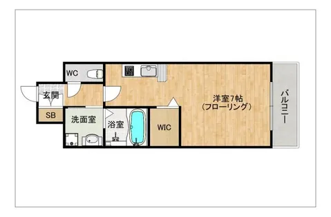LANDIC K346【201号室】の間取り