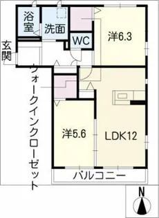 フリシュ青葉【1階】の間取り